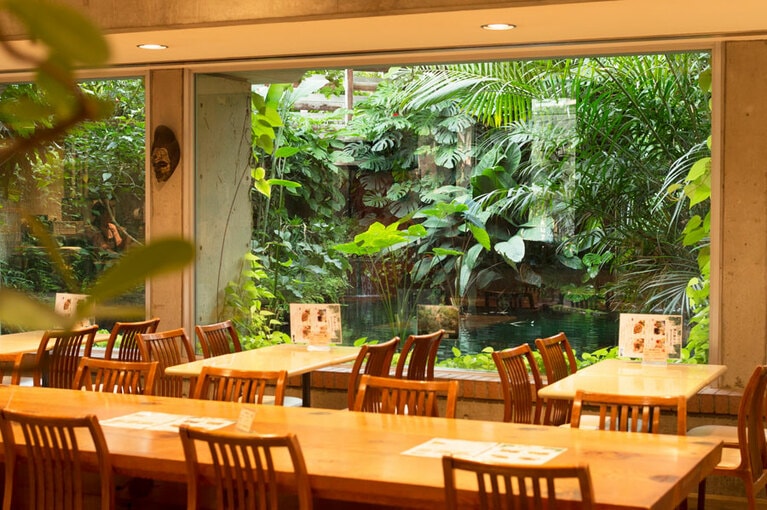 休日は家族連れなどで込み合いますが、平日は比較的、静か。