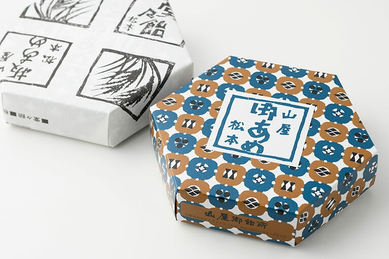 山屋御飴所「御飴詰合せ(六角小)」1,080円(白玉飴90g、堂々飴90g、板あめ6袋)／長野県