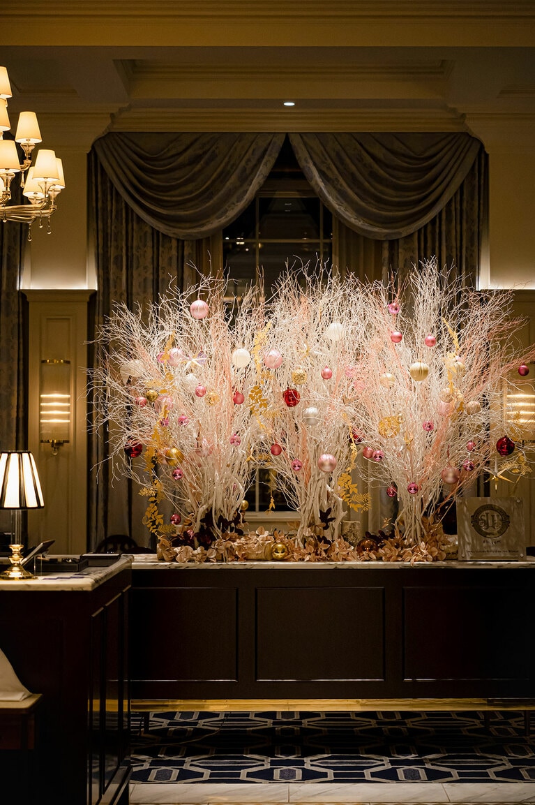 東京ステーションホテルのクリスマスツリー。