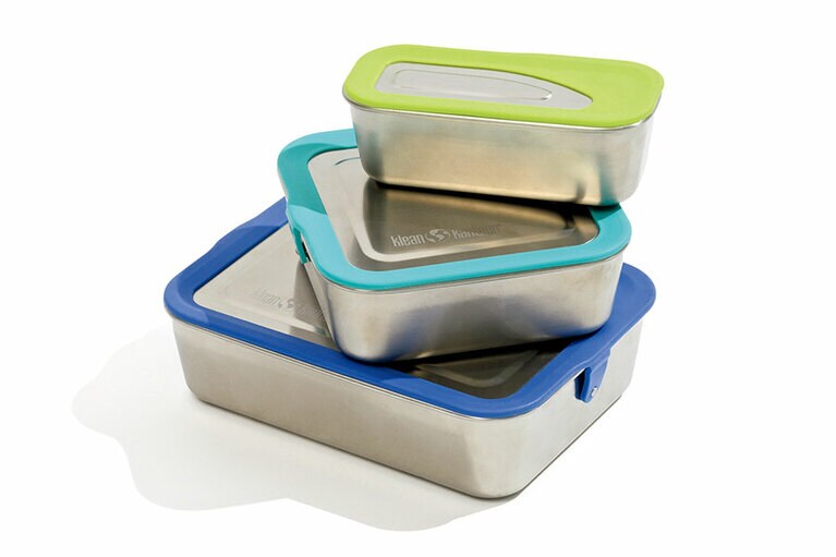 ステンレス×シリコーンランチボックス3点セット 8,140円／クリーンカンティーン（エイアンドエフ）
