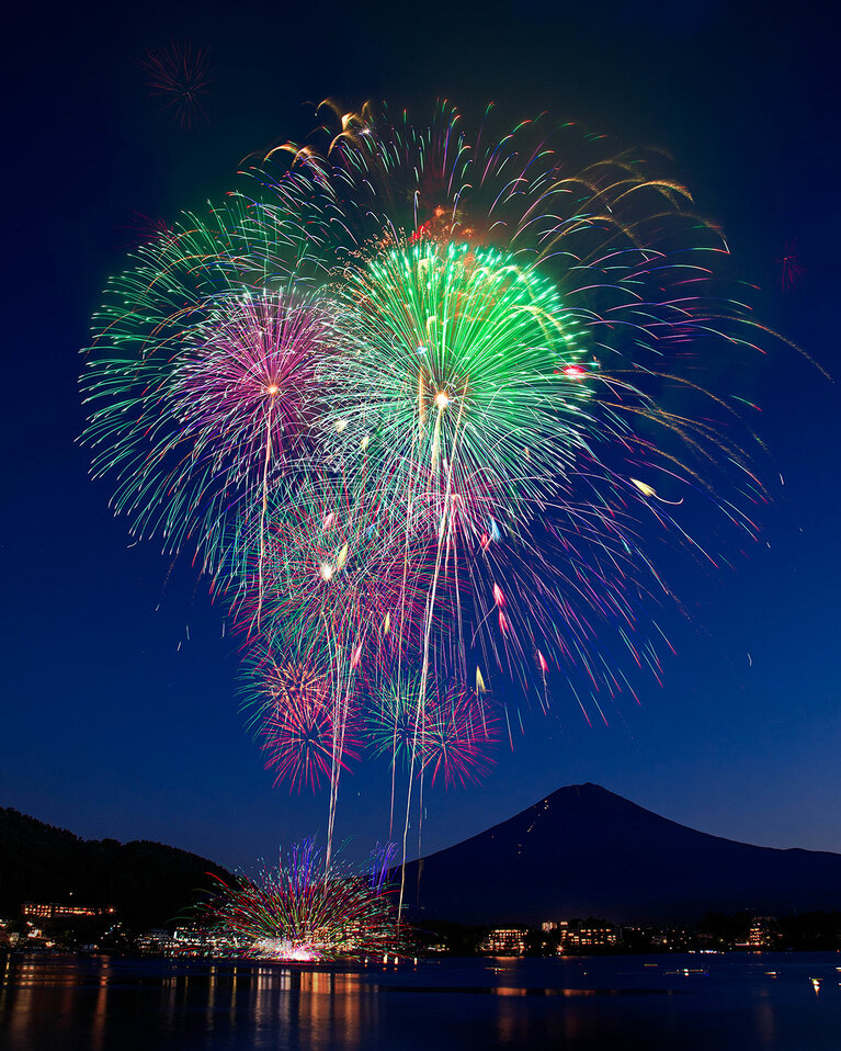 【山梨県南都留郡富士河口湖町】河口湖湖上祭。