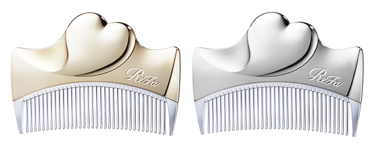 ReFa（リファ） ハートコーム アイラ WITH シャンパンゴールド・シルバー 約W9.6×H6.9×D1cm 各 3,520円／MTG