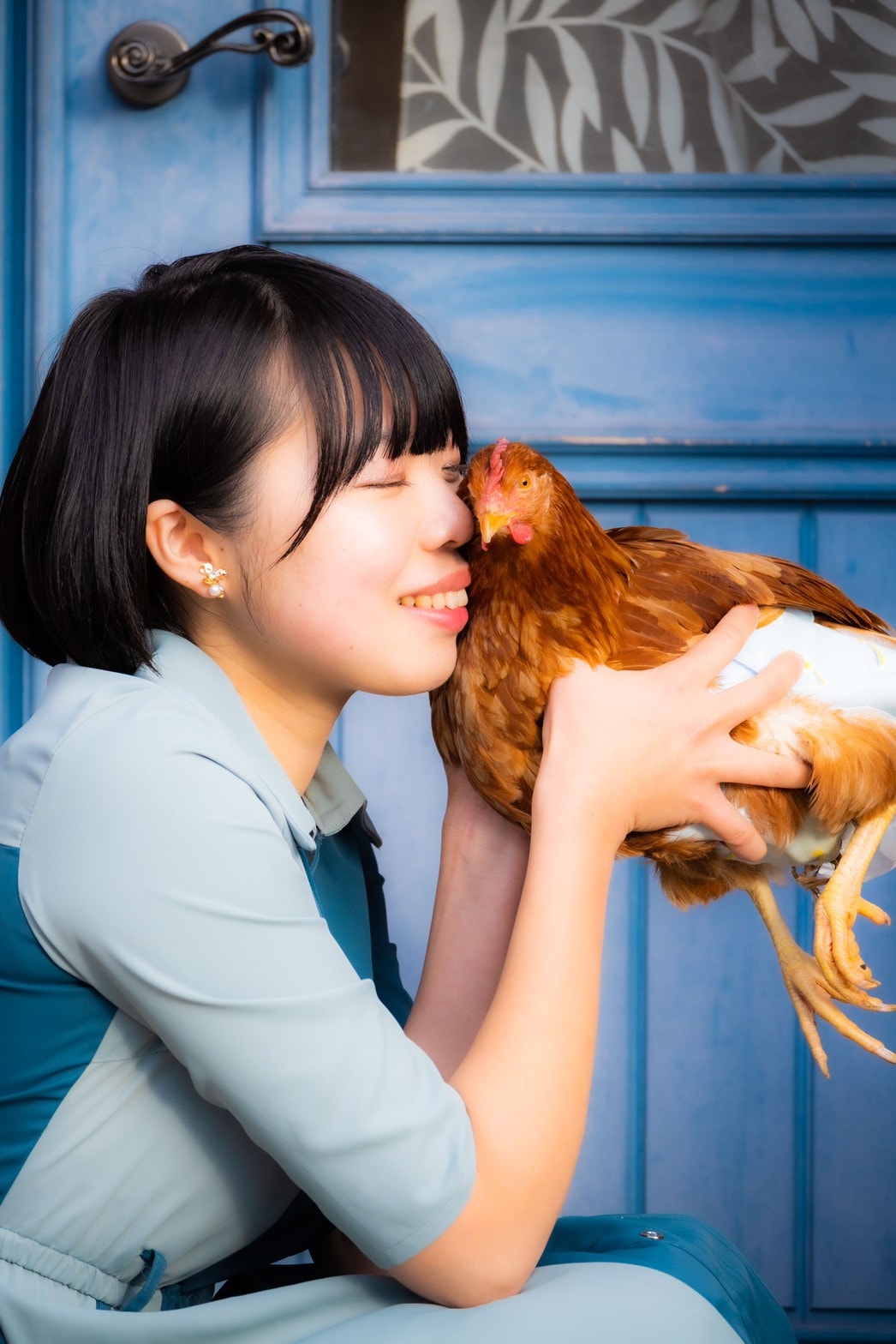 鶏愛は深まる一方。写真提供:田中麻衣さん。