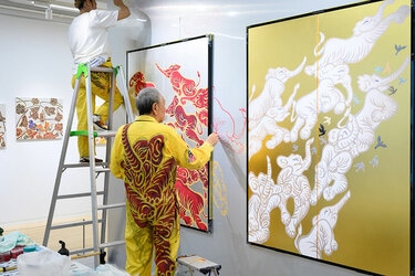 ロックな壁画絵師・木村英輝 銀座のポーラミュージアムで個展開催 樹木