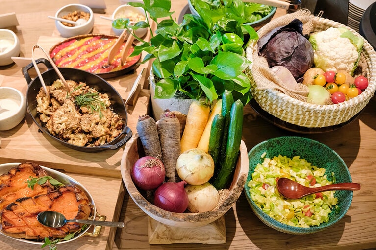 東京産の元気な野菜。