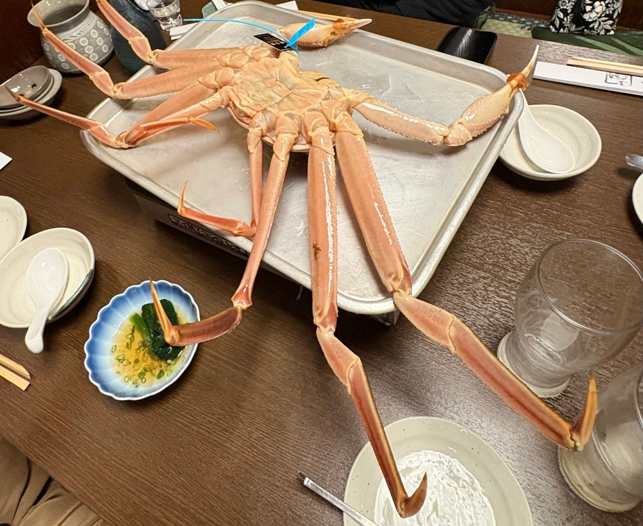念願のカニともご対面。