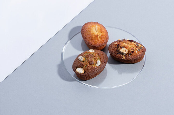 「フィナンシェ」280円、「ピスタチオ」380円、「ノワゼット」340円。