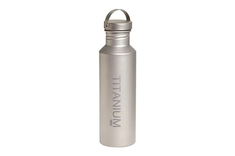 TITANIUM WATER BOTTLE WITH TI LID／VARGO