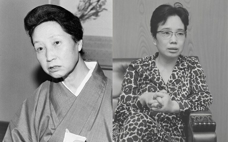 （左から）幸田文、有吉佐和子