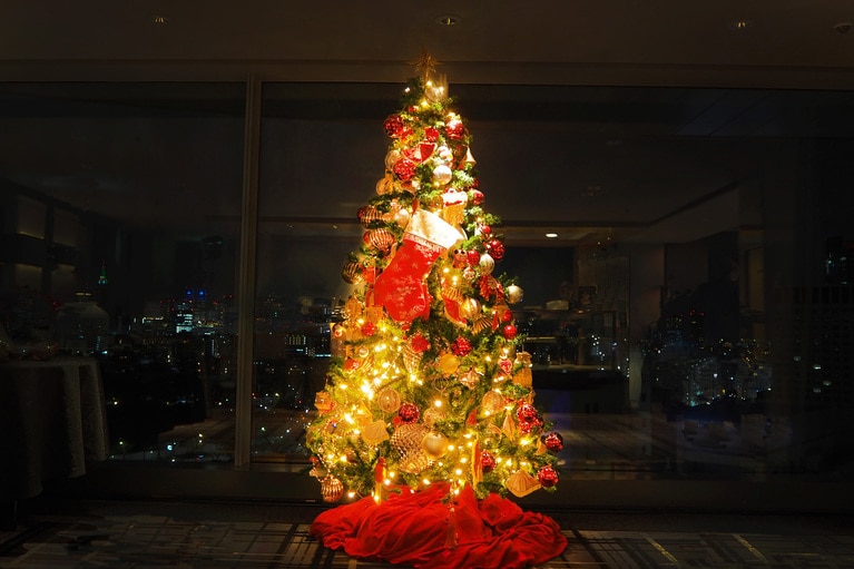 ザ・メイン16F「大観苑」のクリスマスツリー。