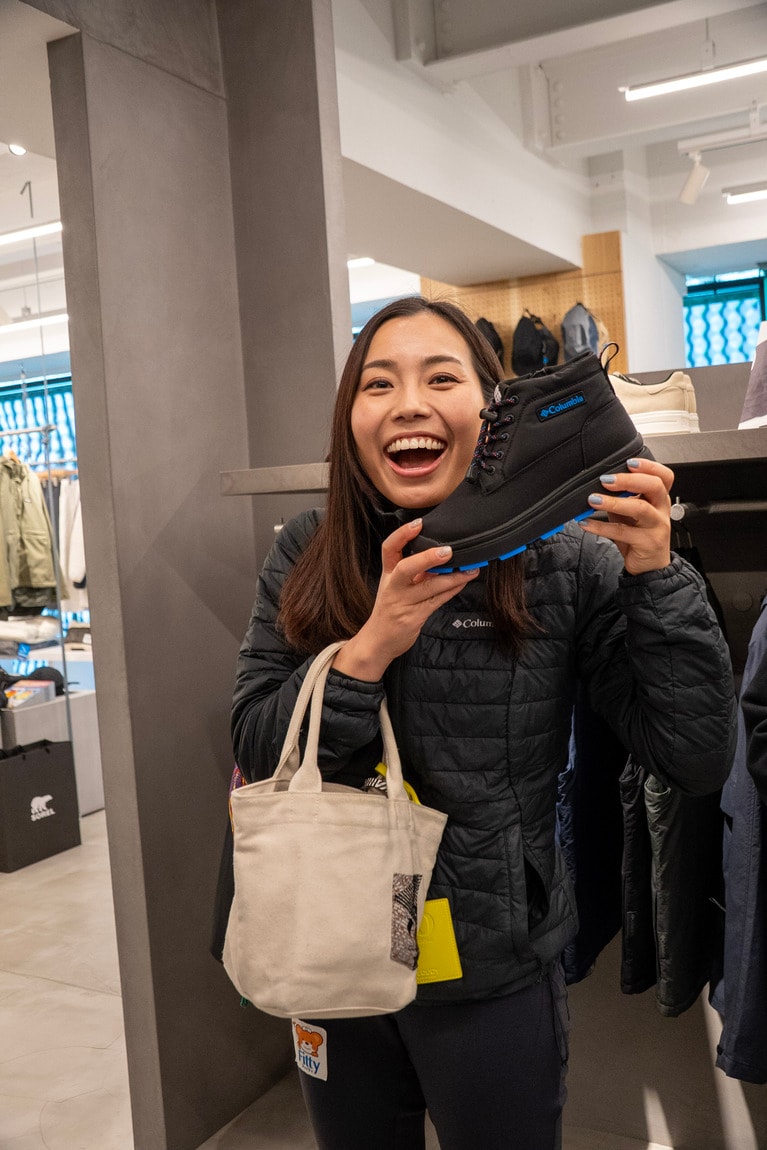 東京・原宿の旗艦店COLUMBIA TOKYO FLAGSHIPで開かれたイベントの様子。