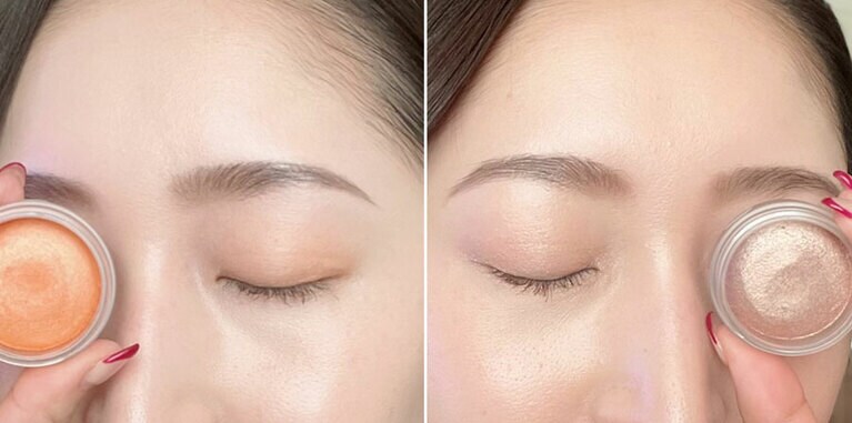 【スウォッチ】左から、アイグロウ ジェム OR281、アイグロウ ジェム BE399。