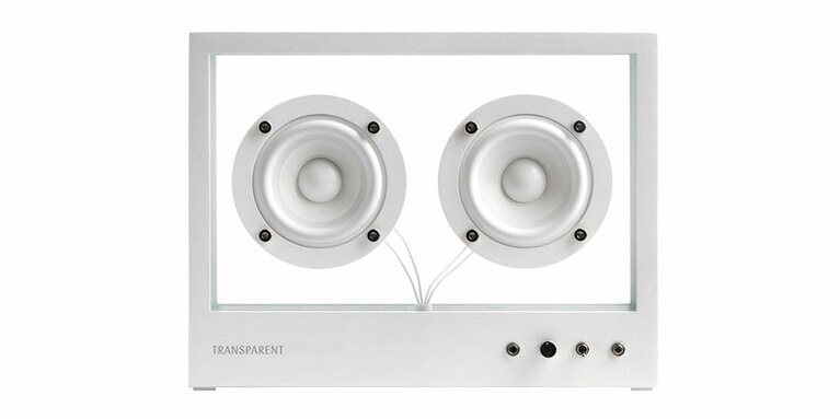 スモール トランスペアレント スピーカー H20.3×W26.8×D9.5cm 71,280円／トランスペアレント(ネイビーズ)