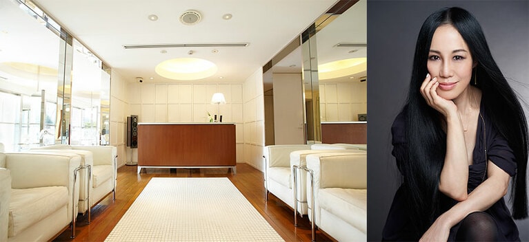 毛髪診断士・美香さん（右）のヘアサロン「AMATA」。