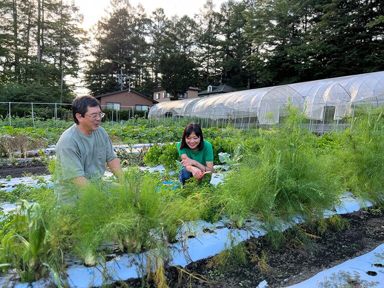  長野県「軽井沢サラダふぁーむ」にて。