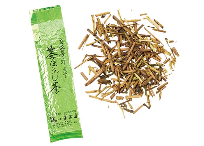 一番茶くきほうじ茶(上) グリーン袋 100g 540円(税込)／お茶の玉翠園