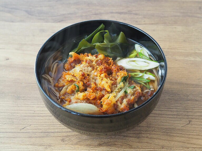 納豆のかき揚げのっけ蕎麦。