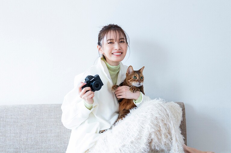 LUMIXの最新ミラーレス一眼で愛猫の撮影に挑戦してくれた宮田さん。