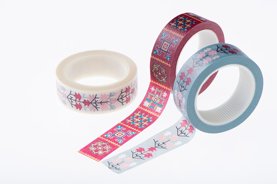 パキスタン刺繍のマスキングテープ(3本入り)