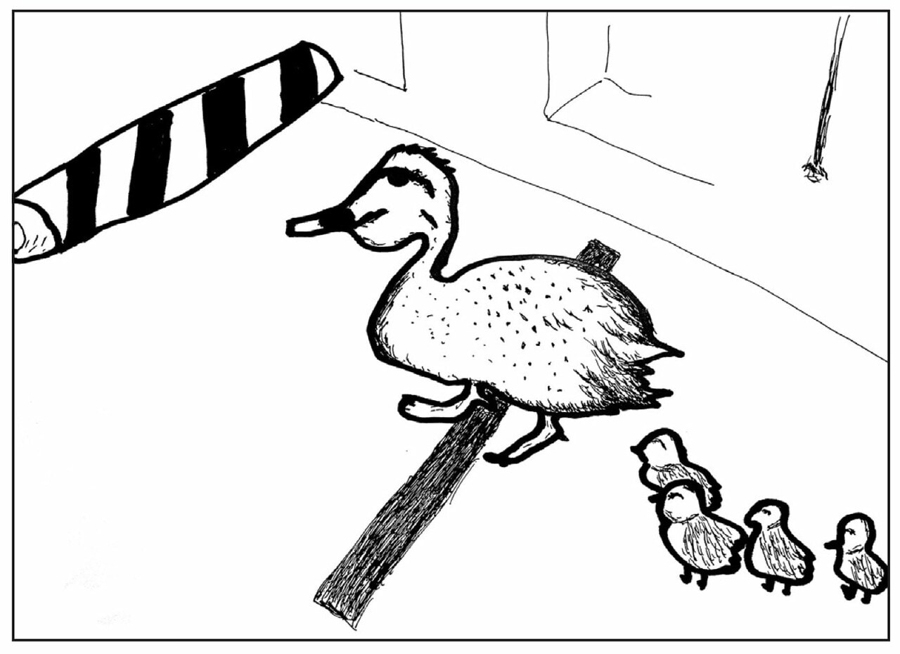 『バカ裁判傍聴記』より。イラスト：阿曽山大噴火