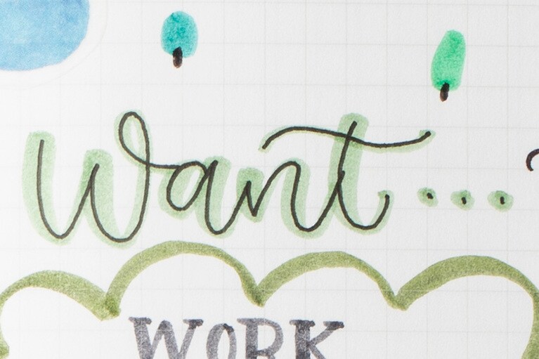 細いラインを重ねてはっきり読みやすく。