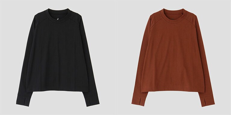 COTTON POLYESTER JERSEY（BLACK・RUST）18,700円。