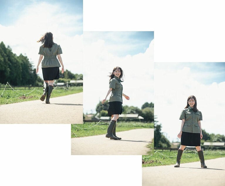 快晴の下、自然の恵みに触れ、気分もリフレッシュ。