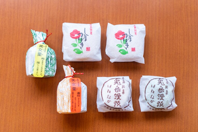 パッケージが可愛らしい「御菓子司はたなか」の菓子は、女性へのお土産にもぴったり。