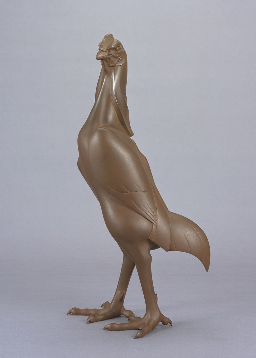 津田信夫《英雄闘志  鋳銅軍鶏置物》1934年。鋳金工芸の巨匠が、得意とする動物のモチーフに取り組んだ名品。