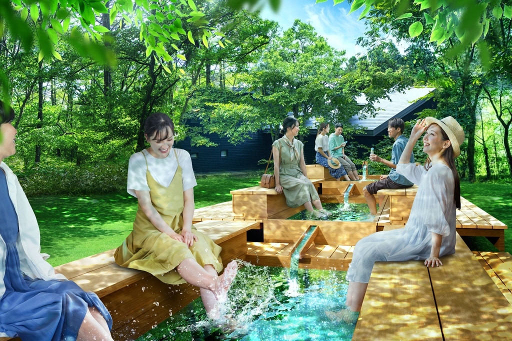 「野鳥の森」から引き込んだ湧水は年間約13℃。