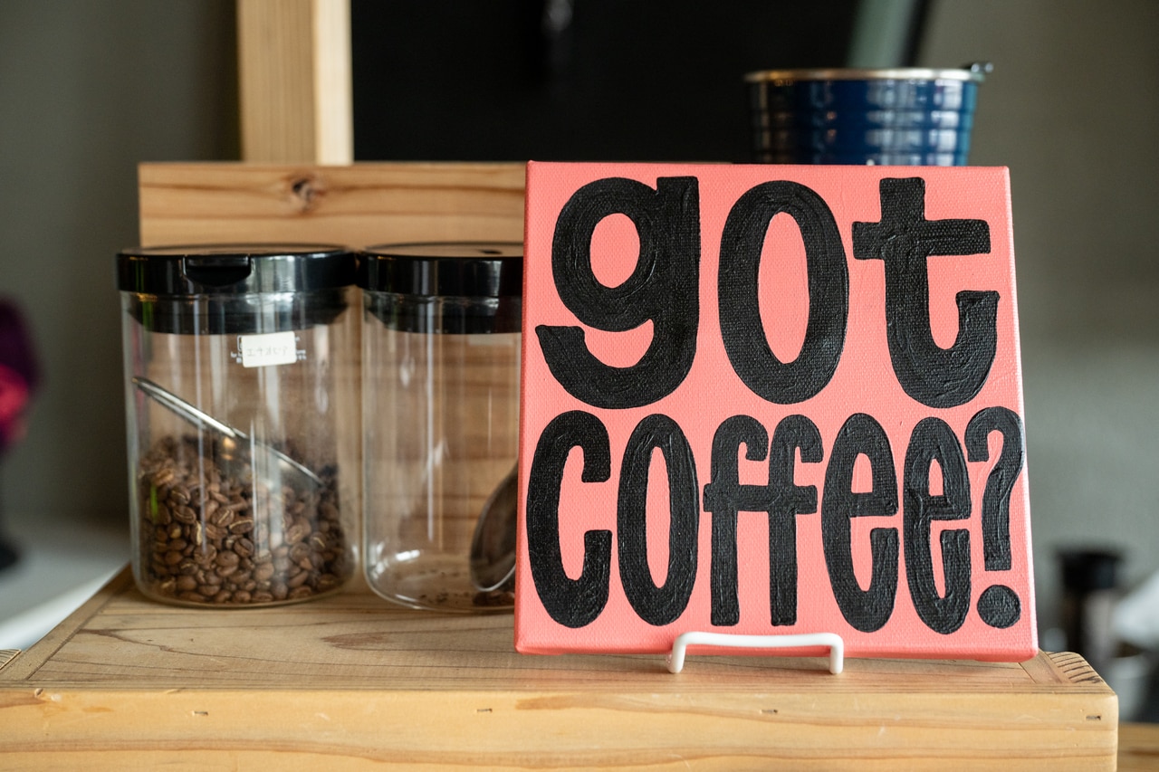 こだわりのコーヒーは豆の販売も。