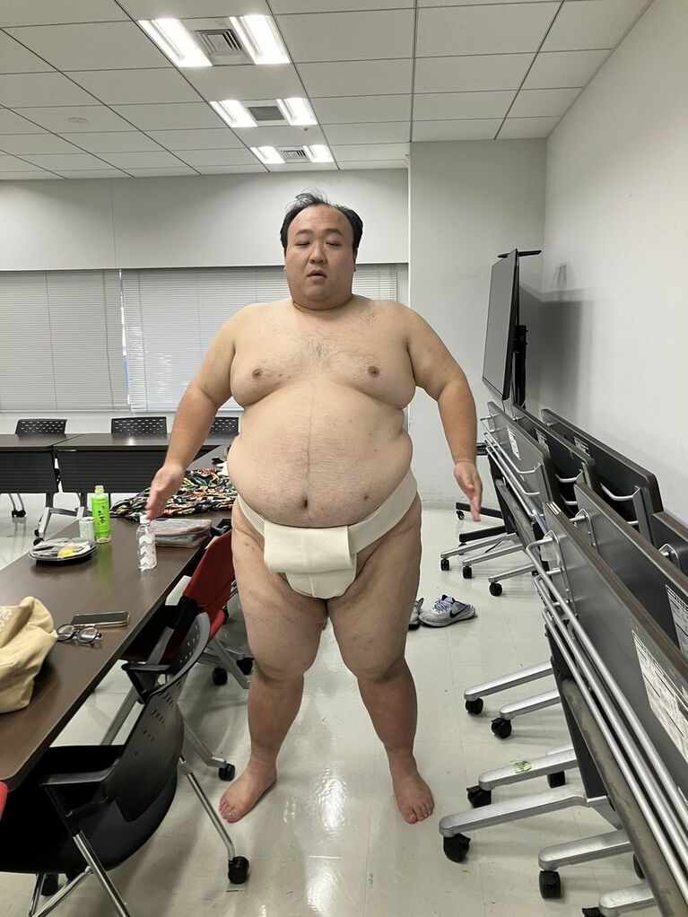直近の脱衣姿。貫禄たっぷりである（本人提供）