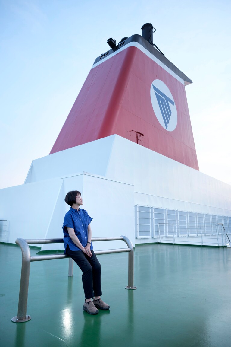 名門大洋フェリーの「フェリーふくおか」号で九州へ。