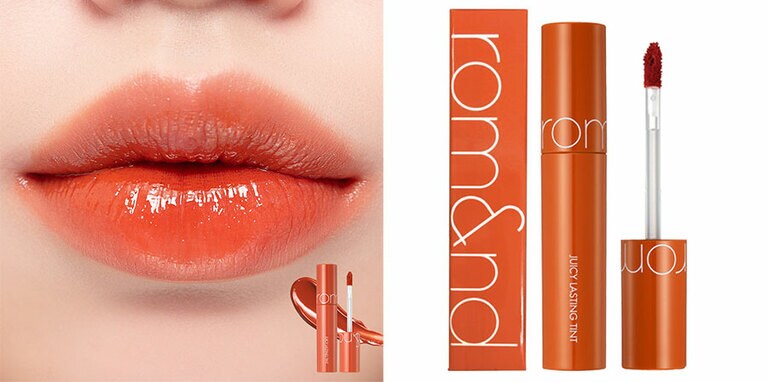 赤みと黄みがちょうどよくまじったブラウン系、“08 APPLE BROWN(アップルブラウン)”。ロムアンド ジューシーラスティングティント 08 1,200円／韓国高麗人蔘社