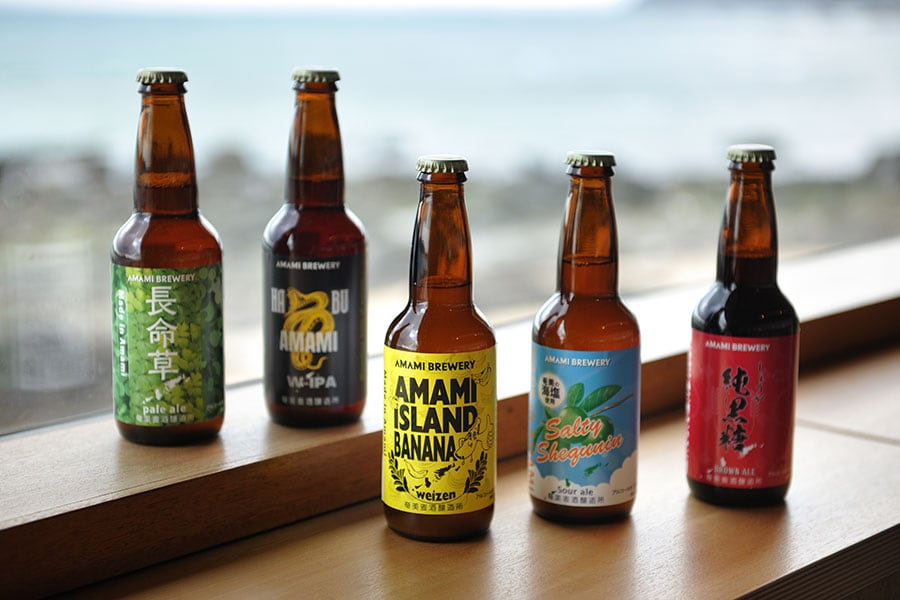 奄美諸島唯一の醸造所「AMAMI BREWERY」のビール。ペアリングに登場。