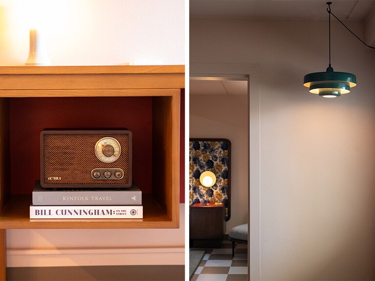 オーディオや照明など、ディテールにもこだわりがいっぱい。