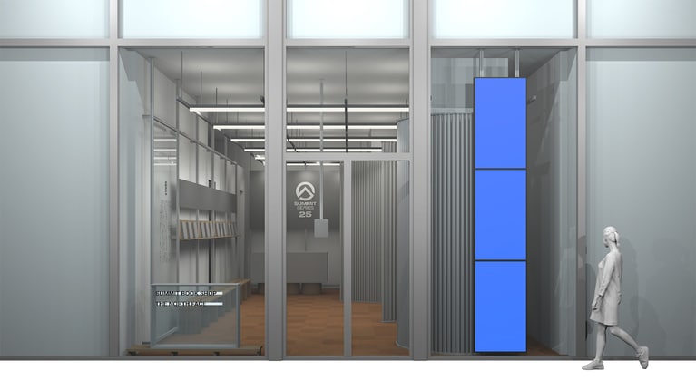 同書に掲載しているウエアやギアを紹介し、世界観を可視化するポップアップ。