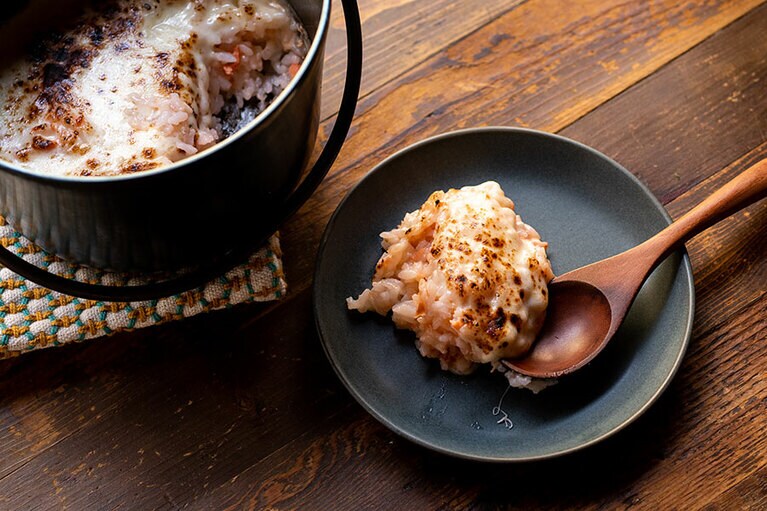 味つけは、キャンプに持って行きやすいコーンスープの素で。