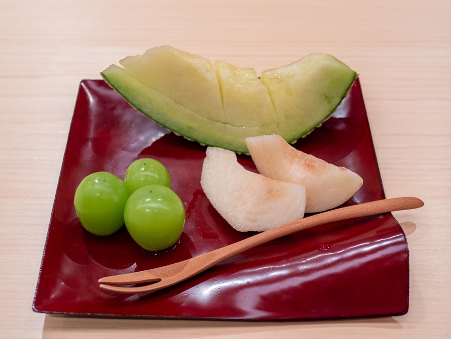 日本のフルーツの盛り合わせ。食感の違いも楽しい。