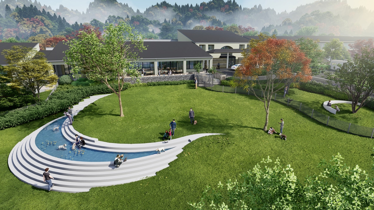 広大な天然芝の「ドッグパーク」は関東最大級の規模を誇り、雄大な箱根の自然の中で、愛犬が自由に駆け回る姿をみることができる。