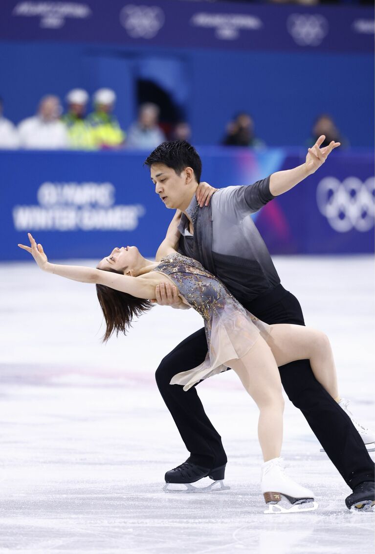 【ミラノ・コルティナ五輪】フリーで素晴らしい演技を見せるりくりゅう（三浦璃来、木原龍一）©JMPA