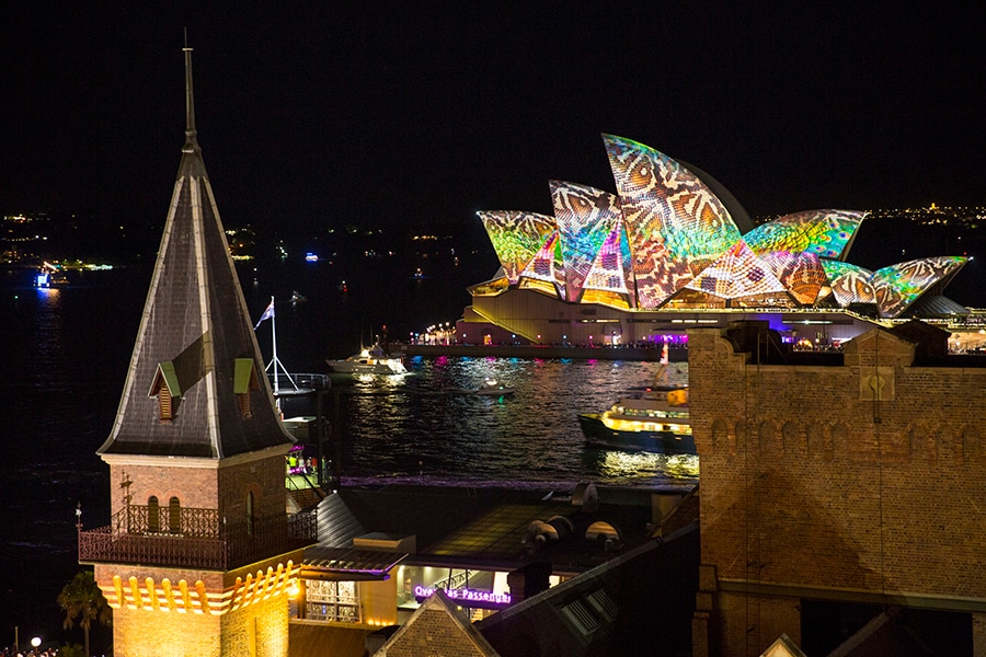 例年5月下旬から3週間にわたって開かれる「ビビッド・シドニー」。photo:Tourism Australia