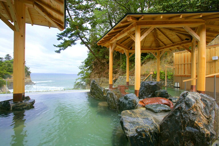 五浦観光ホテル 別館大観荘［茨城／五浦温泉］別館大観荘露天風呂。