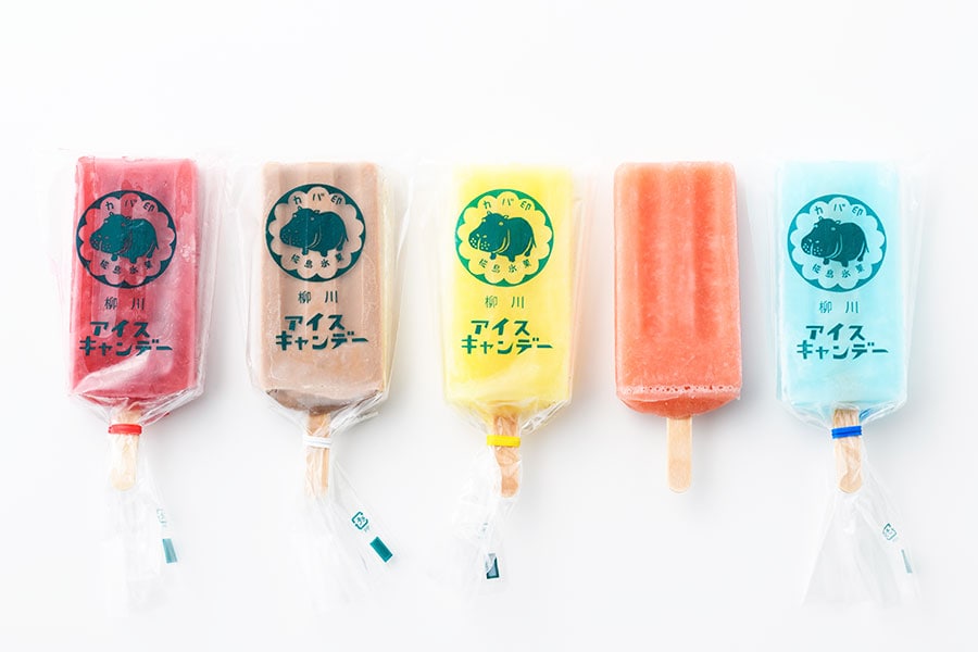 カバ印のアイスキャンデー 100ml×12本 1,500円／椛島氷菓