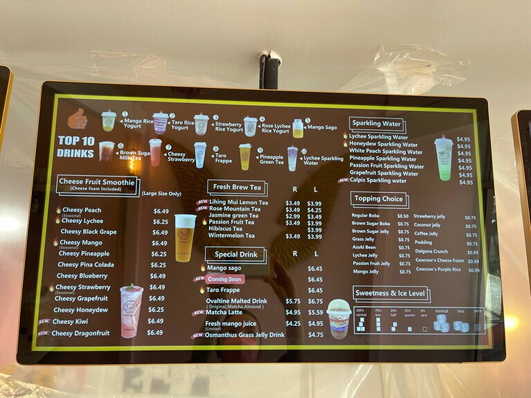 トッピングはもちろん、甘さや氷の量も選べます。