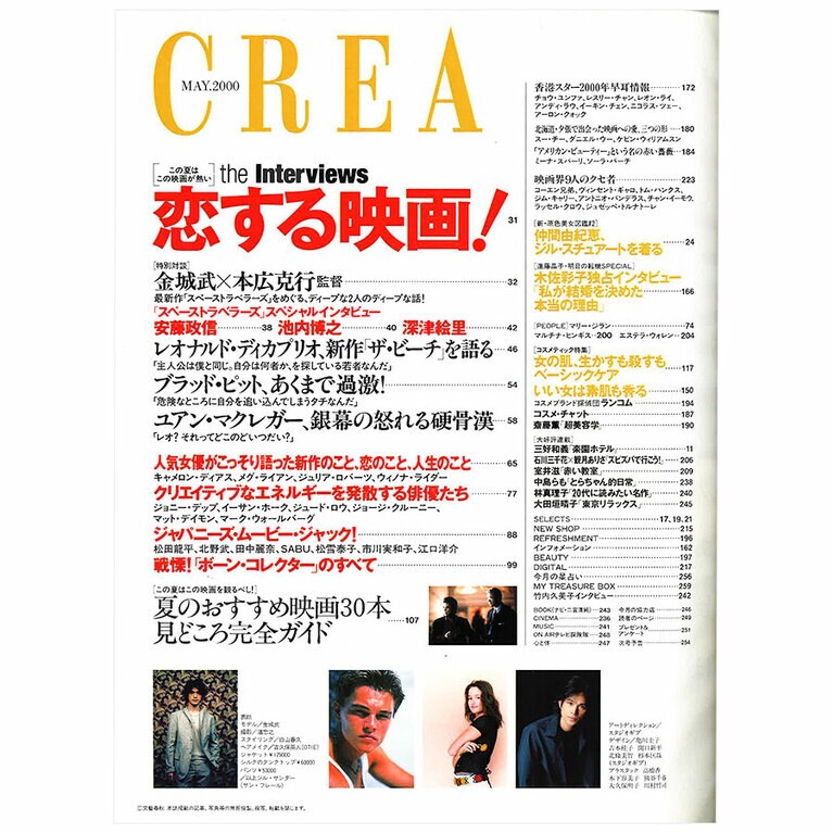 2000年5月号目次。