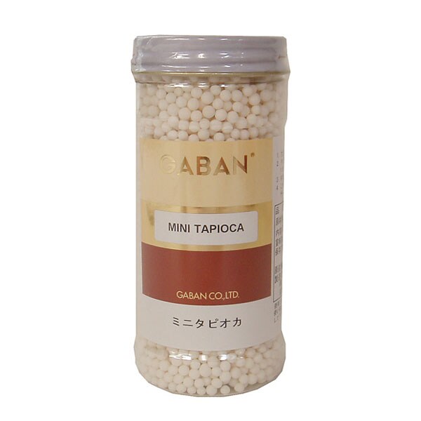 蓋つきで保存に便利な「GABAN ミニタピオカ」 348円。