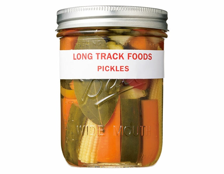 DAILY by LONG TRACK FOODSの「ピクルス びん入り」490g 1,500円。賞味・消費期限：1カ月、通販：可能。
