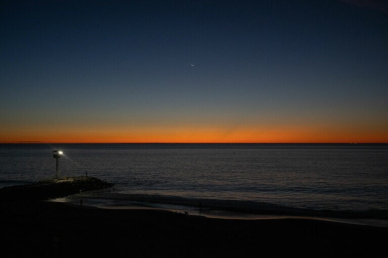 美しい水平線。