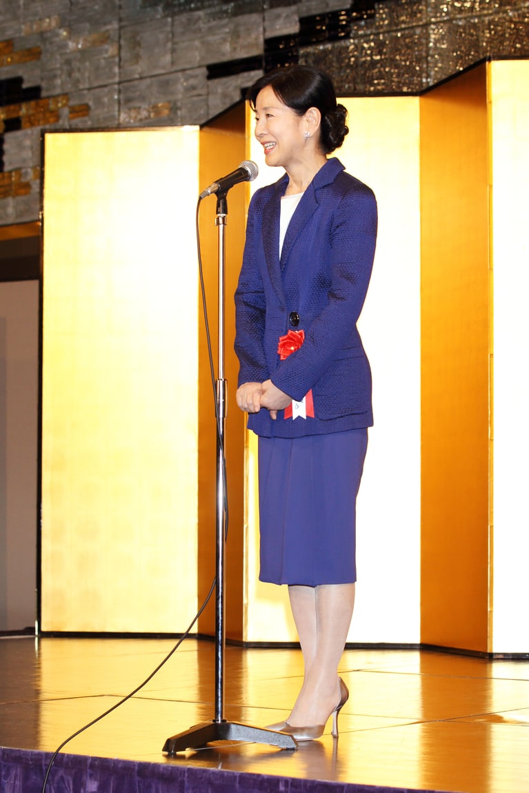 2015年、菊池寛賞授賞式での吉永小百合さん。©文藝春秋